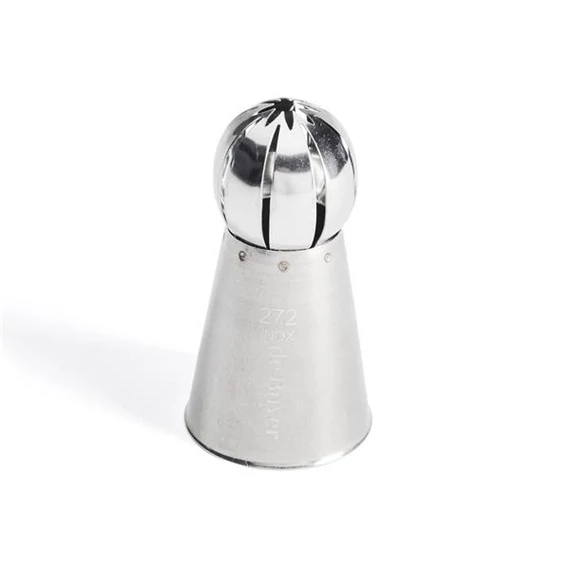 Kinyomócső, gömb, inox keskeny