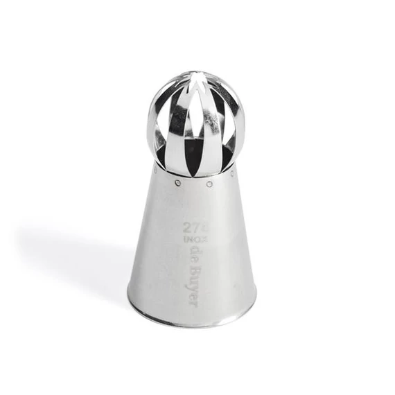 Kinyomócső, gömb, inox széles