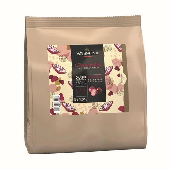 Inspiration giant crunchy pearls coated with raspberry chocolate 1kg