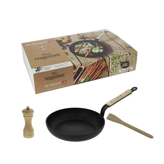 Veggielover gift box Choc 24 + spice mill + wooden spatula