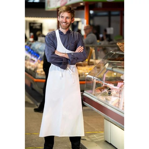 Long apron - PARIS, white