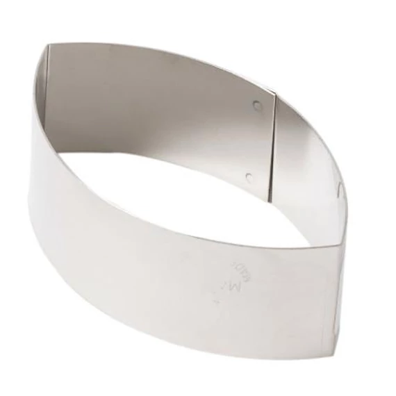 Oval shape, stainless steel, 4 pieces, 8.8 x 5 x 3 cm