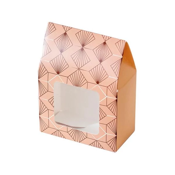 Patterned paper box for dragees, gold /10 pieces/package/