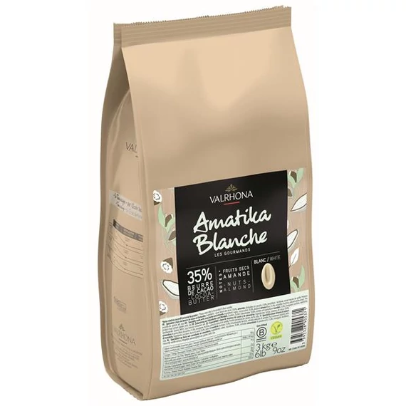 Amatika vegán fehércsokoládé 35% 3kg