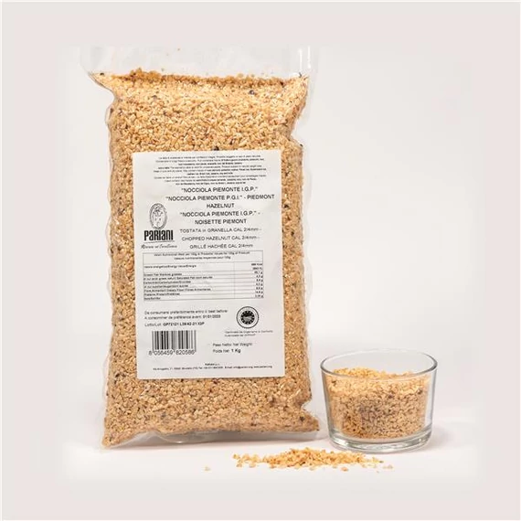 Chopped roasted Piedmont hazelnuts PGI, 2-4mm, 1kg