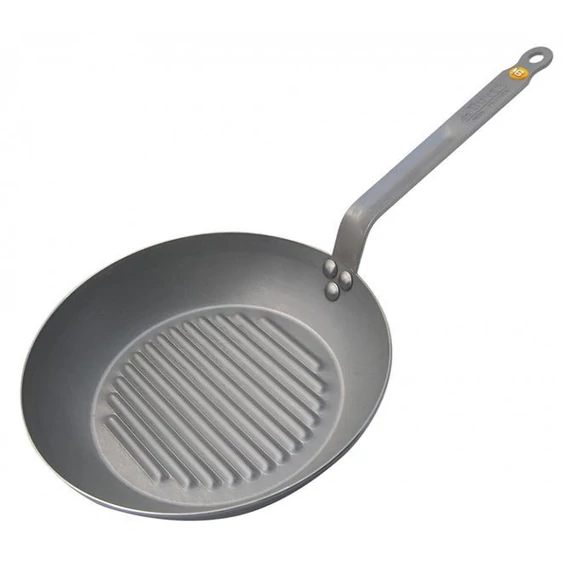 Mineral B cast iron, round, grill pan