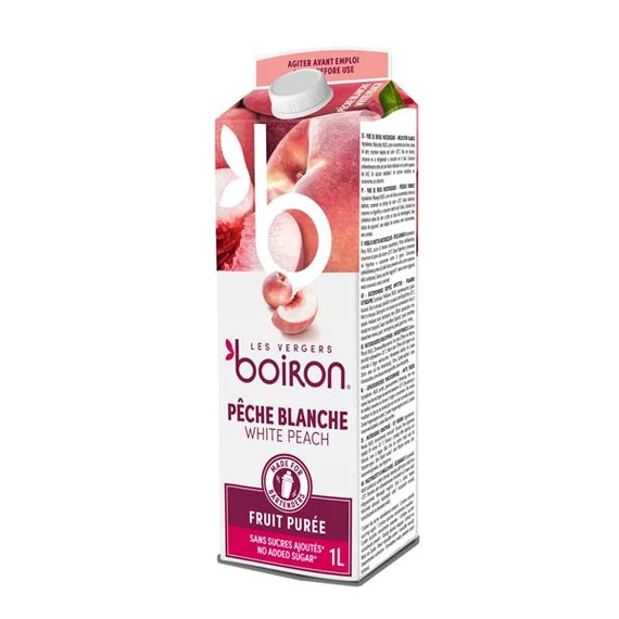 White peach puree 100% /no refrigeration required/ 1L