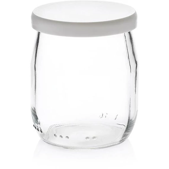 Joghurtos üveg, 12 darab/csomag 14,3cl Ø5,5cm (fedő hozzá: MF-032752)