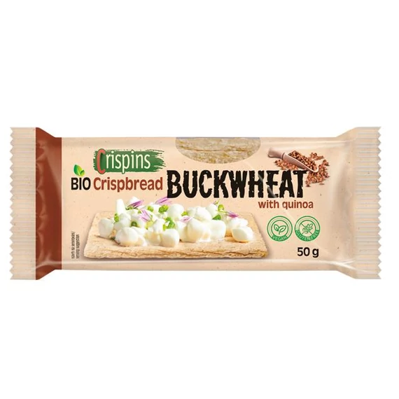 Extrudált gluténmentes kenyér hajdinával és quinoaval 50 g, 32 db/karton