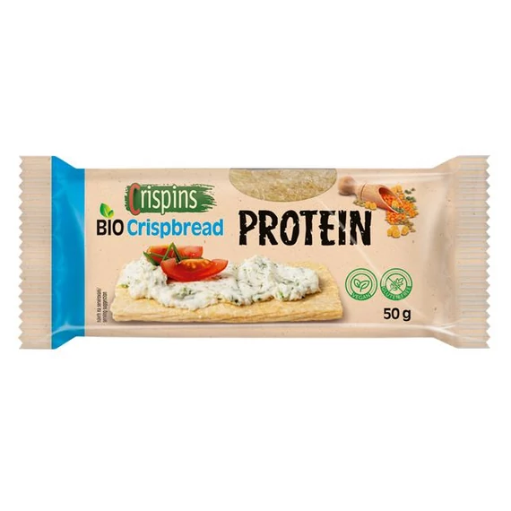 Extrudált "protein" gluténmentes ropogós kenyér 50g, 32 db/karton