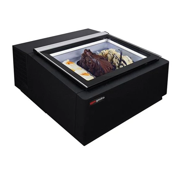 Ice cream display counter, black