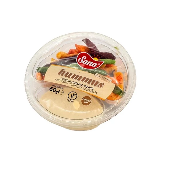 Hummusz ropogós zöldségekkel 60g