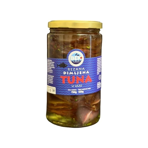 Füstölt, szeletelt tonhal olajban 750g