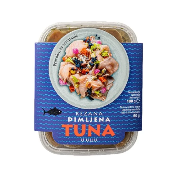 Füstölt, szeletelt tonhal olajban 100 g
