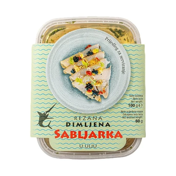 Füstölt, szeletelt kardhal olajban 100 g