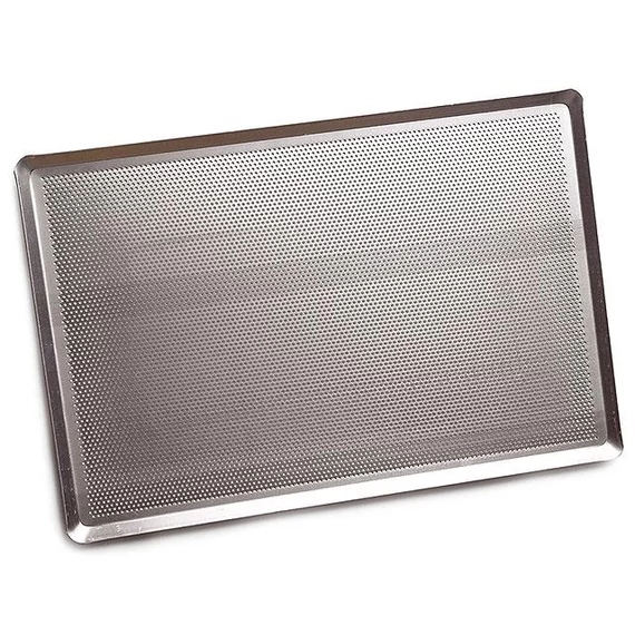 Baking tray, aluminum, perforated, 60x40cm, thickness 2mm