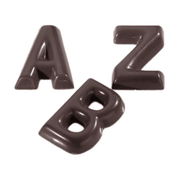 Chocolate mold, ABC letters, polycarbonate