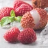 Kép 2/3 - Licsi és málna sorbet, díszített 5L